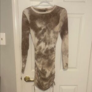 Windsor Brown and Cream Tie-Dye Dress